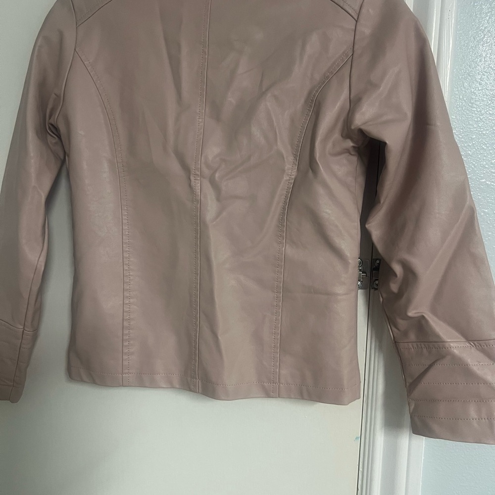 Wild Fable Blush Leather Jacket with Gold Accents - Picture 3 of 5